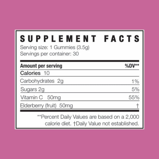 Elderberry Plus. Vit. C Well Elements (30) Gummies - Nutrition Squared